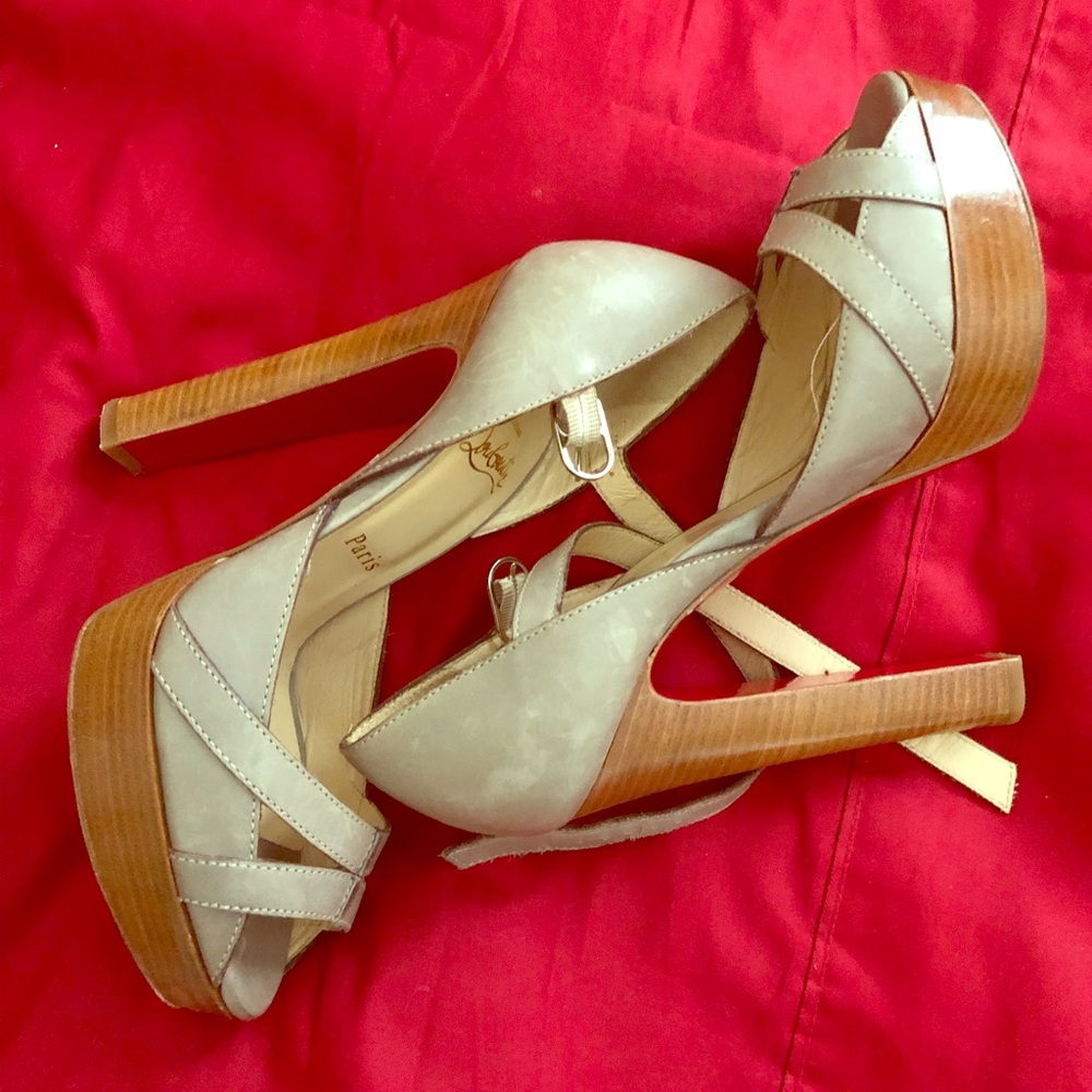Christian Louboutin’s AUTHENTIC...  Grey size 7